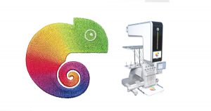 Coloreel unit and embroidery